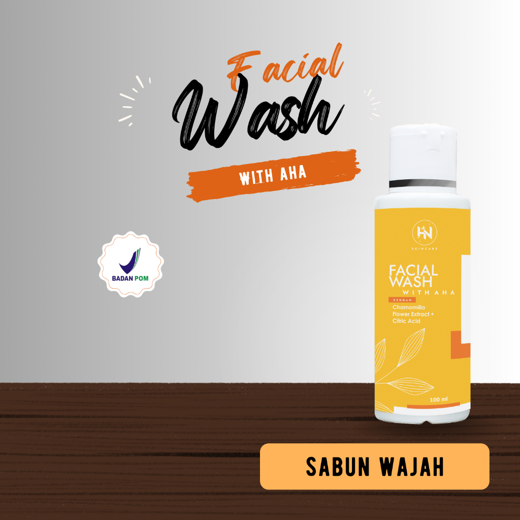 Jual Facial Wash with AHA HN SKINCARE BPOM / Sabun Wajah BPOM dengan ...