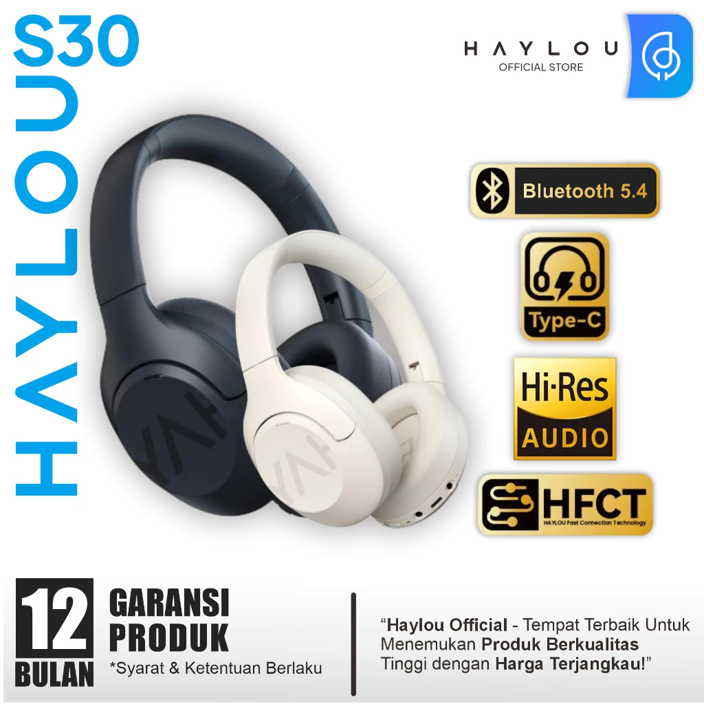 Haylou S30 Headphone ANC murah Baterai Tahan 80jam