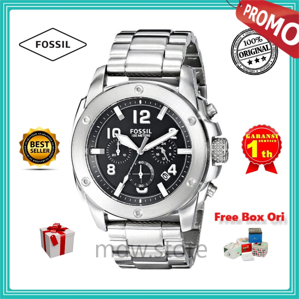 Jual Fossil Men's Machine Silver FS4926 FS 4926 Jam Tangan Pria ...