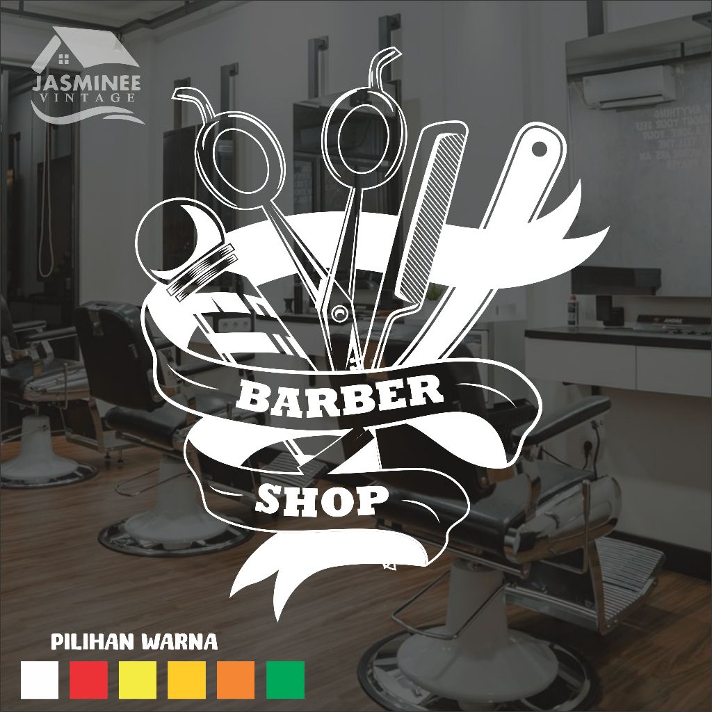 Jual Wall Sticker Stiker Dinding Cutting Barbershop Potong Cukur Rambut ...