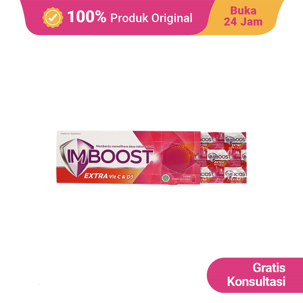 Jual Imboost Extra Vit C & D3 8 Kaplet | Shopee Indonesia