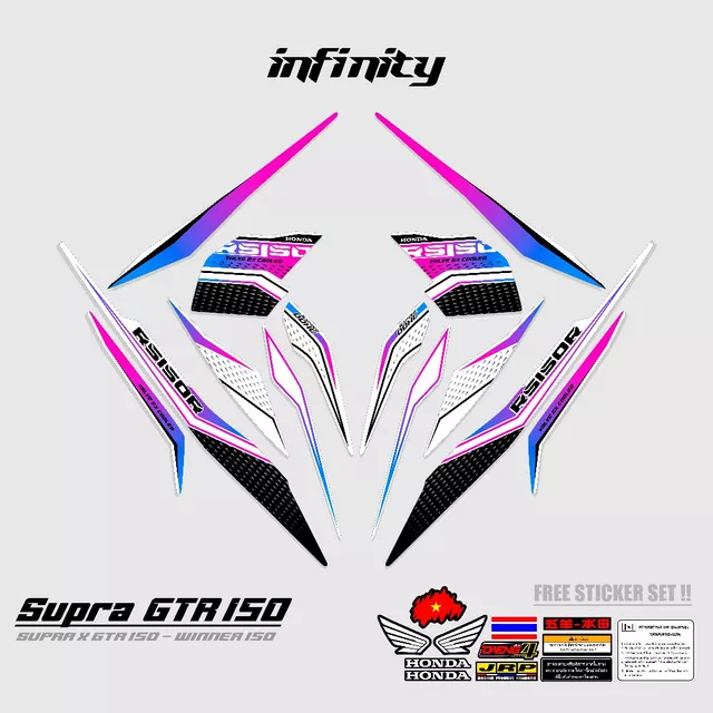 STRIPING SUPRA GTR 150 MOTIF 40 / STIKER SUPRA GTR / STICKER SUPRA GTR 150 / STIPING / SETIKER / WINNER 150 / RS 150 / LIST / VARIASI / POLET / SIMPLE / UNIK / STOCK DECAL MULK