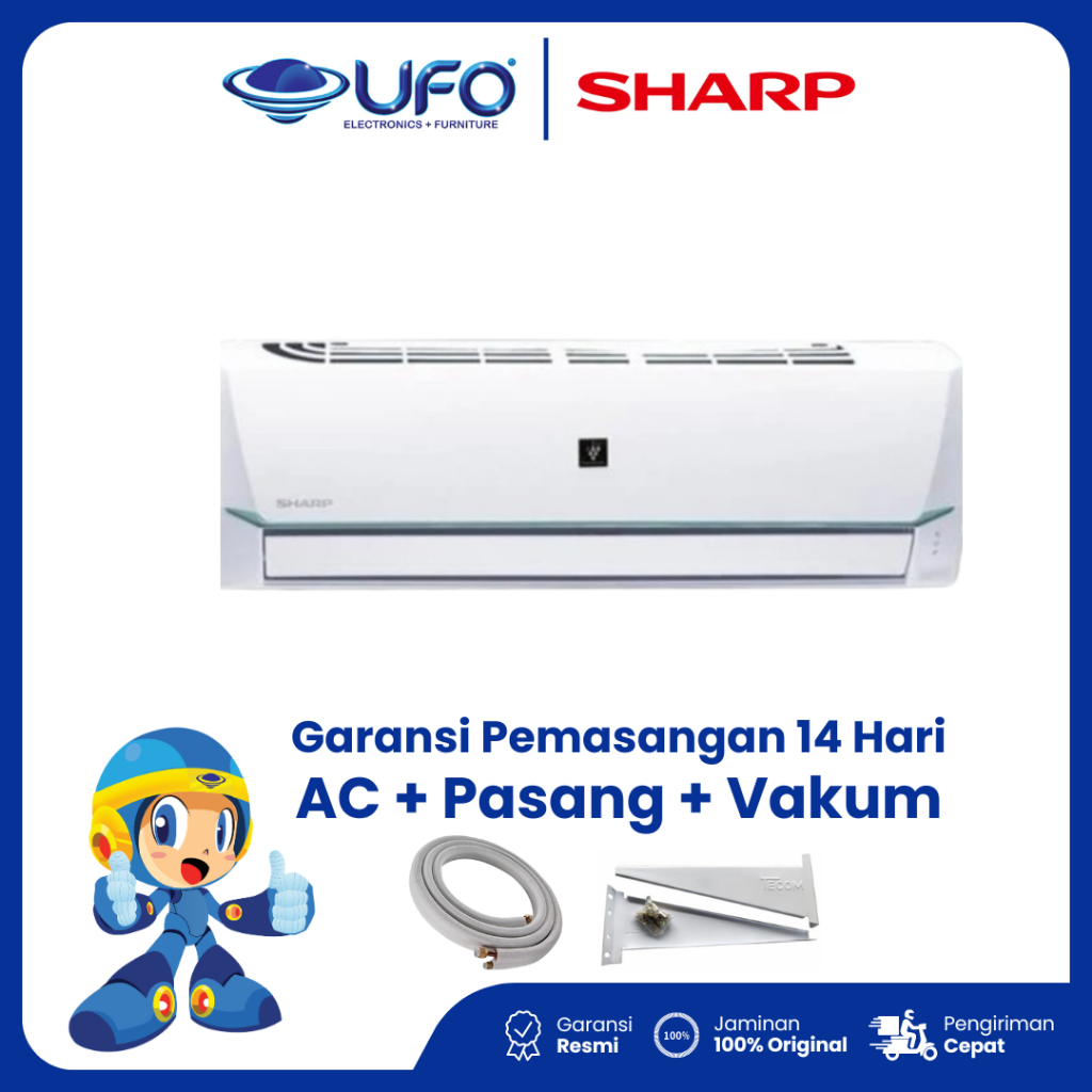 Jual AC Sharp 1,5 Pk Split Self Cleaning Function AHAP12SSY | Shopee ...