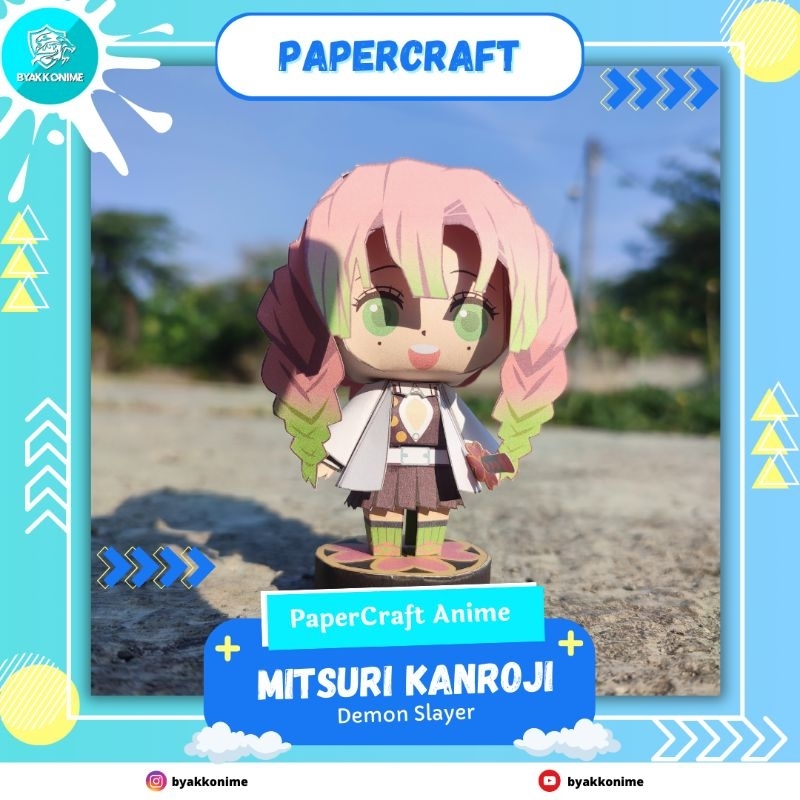 Jual Mitsuri Kanroji Paper Craft Demon Slayer | Paper Craft Anime ...