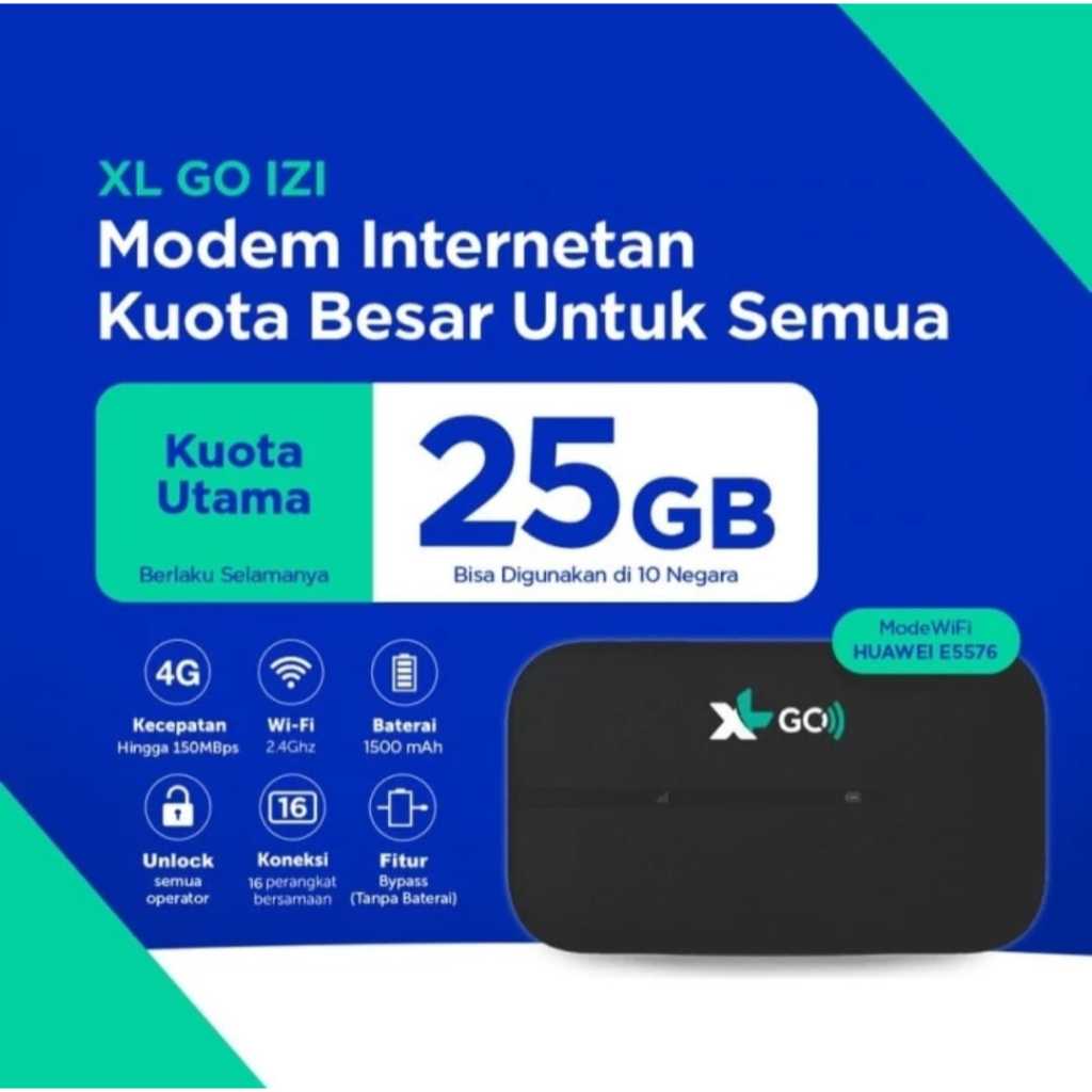 Jual Huawei Brovi E5576 Mifi Router Modem Wifi 4G Free XL GO IZI all ...