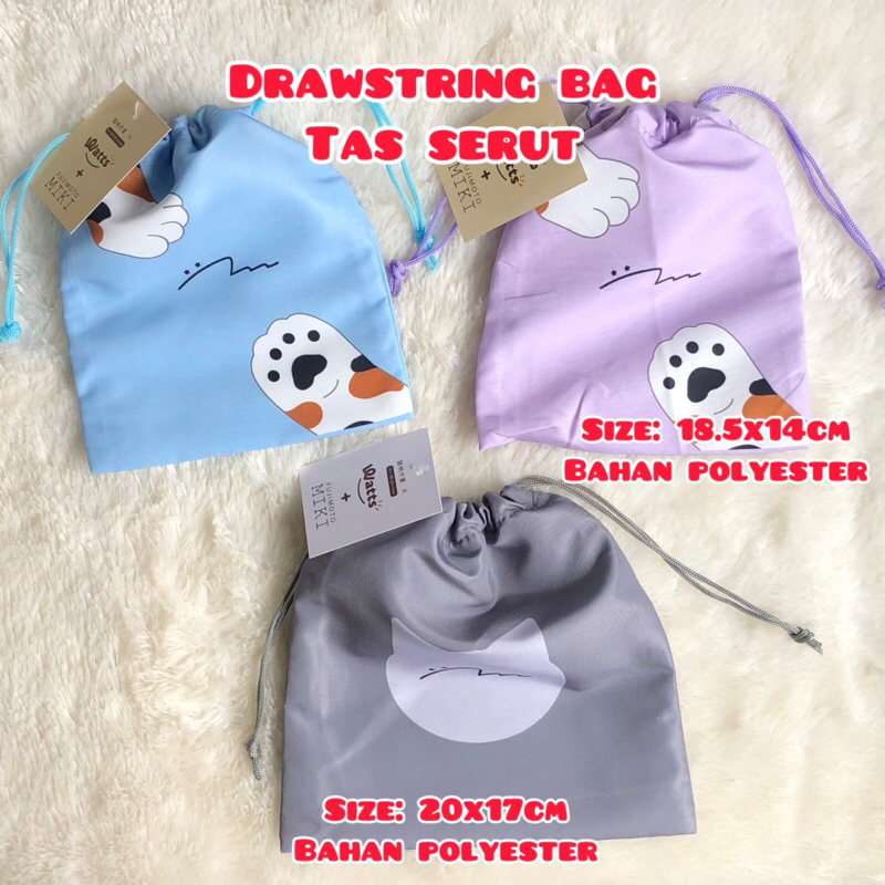 Jual cat drawstring bag tas serut kucing original japan | Shopee Indonesia