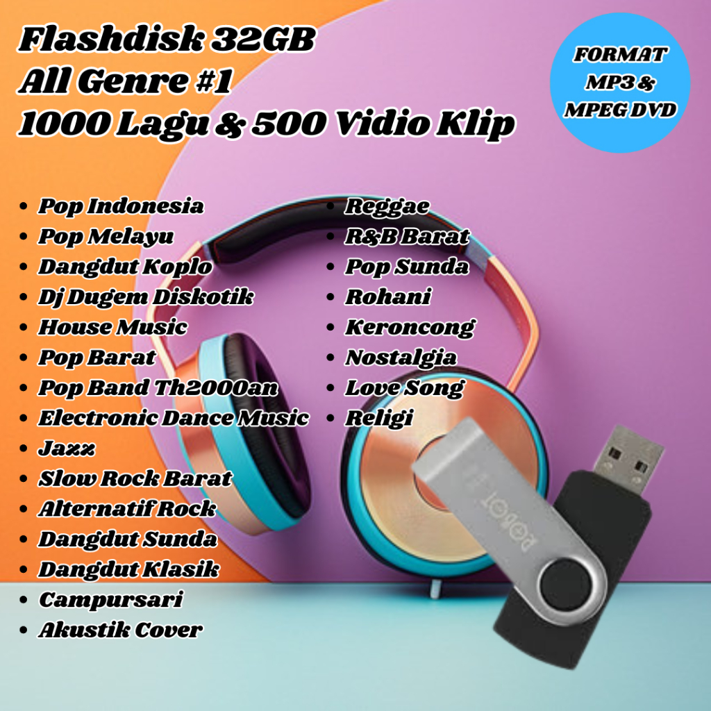 Jual Flashdisk Lagu Terbaru 2024 32GB | Shopee Indonesia