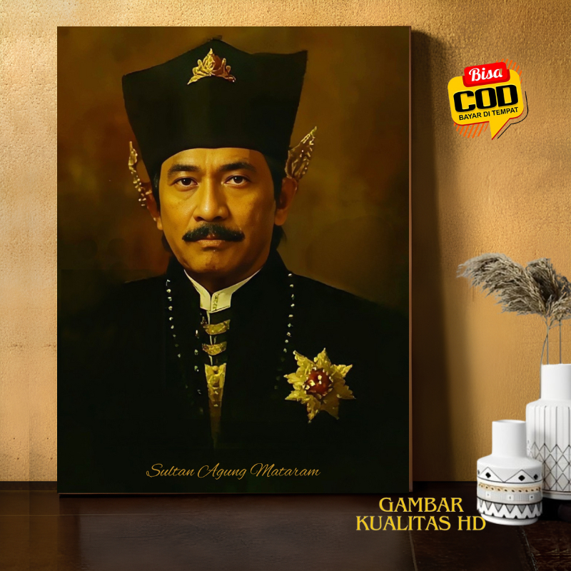 Jual Poster Lukisan Sultan Agung Mataram Pahlawan Nasional Hiasan