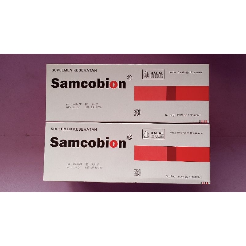 Jual samcobion tablet 1 box, vitamin penambah darah isi 100 tablet ...