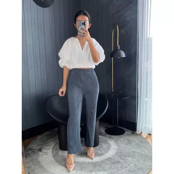 Celana Kulot Plisket Lidi Kulot Lidi Plisket Lidi Pleated Culotte Pants Pleated Pants