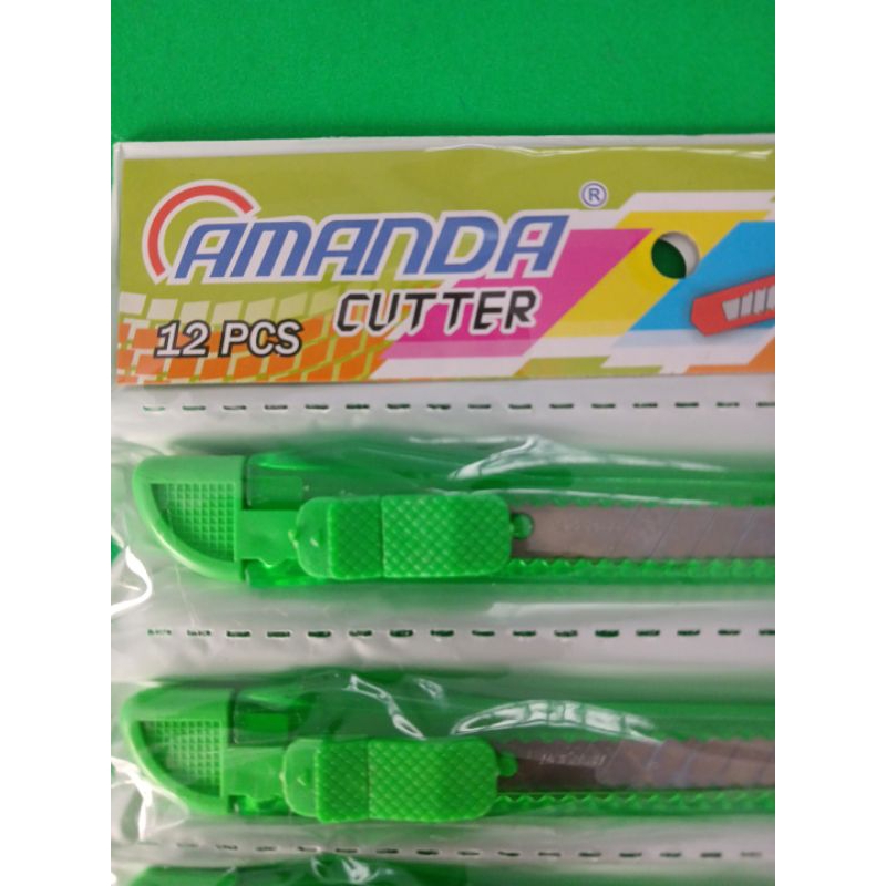 Jual Cutter Renceng kecil AMANDA isi 12 pcs | Shopee Indonesia