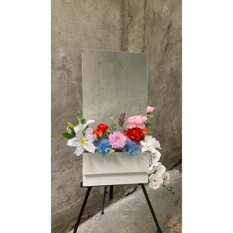 Jual Paket Komplit Flowers Box Sign Mirror / Papan Bunga Cermin / Papan ...
