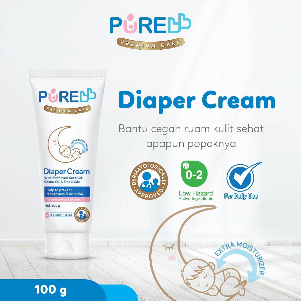 Jual PureBB Diaper Cream Krim Ruam Popok Bayi | Shopee Indonesia