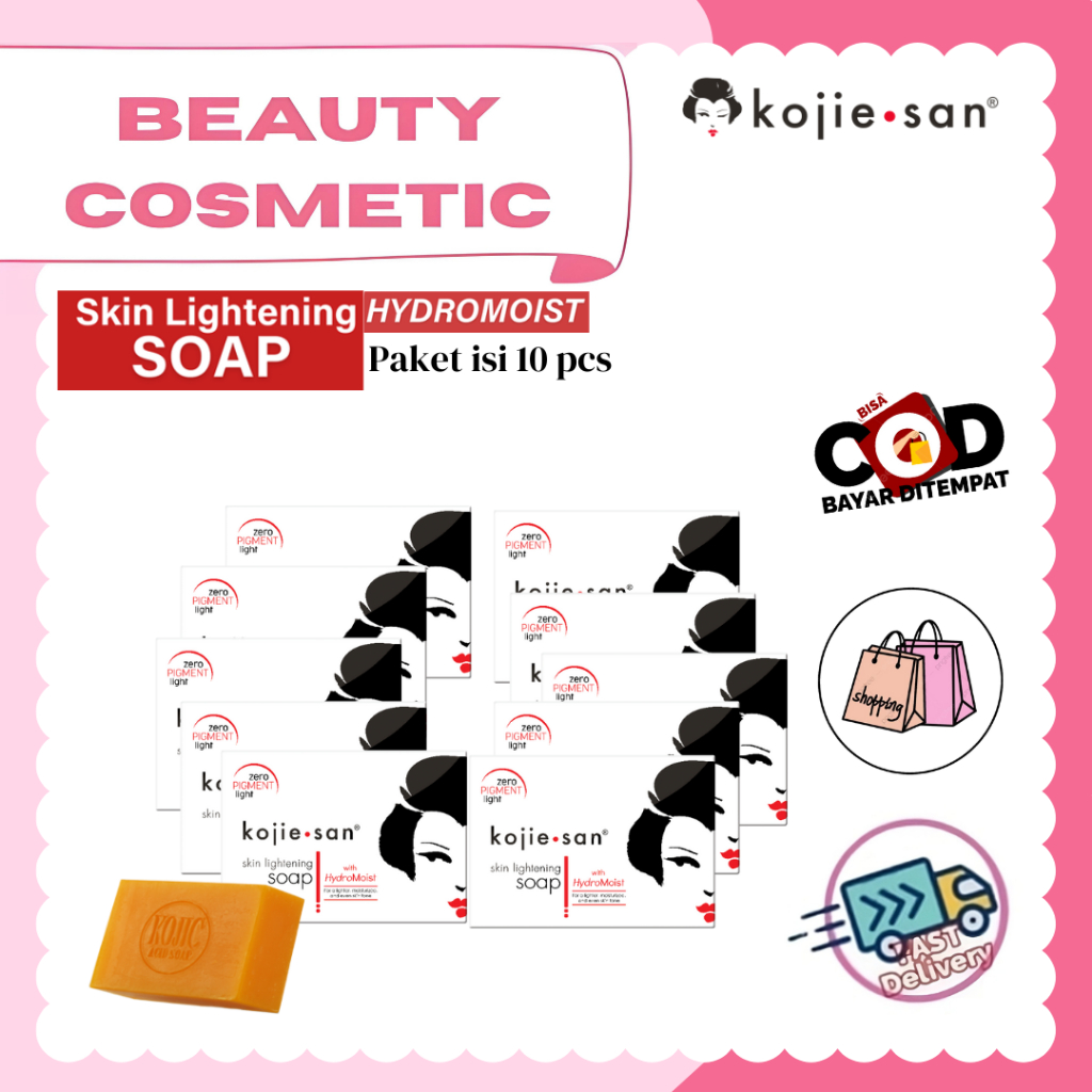Kojie San Skin Lightening Soap with Hydromoist Paket Isi 5 pcs / 10 Pcs 65gr