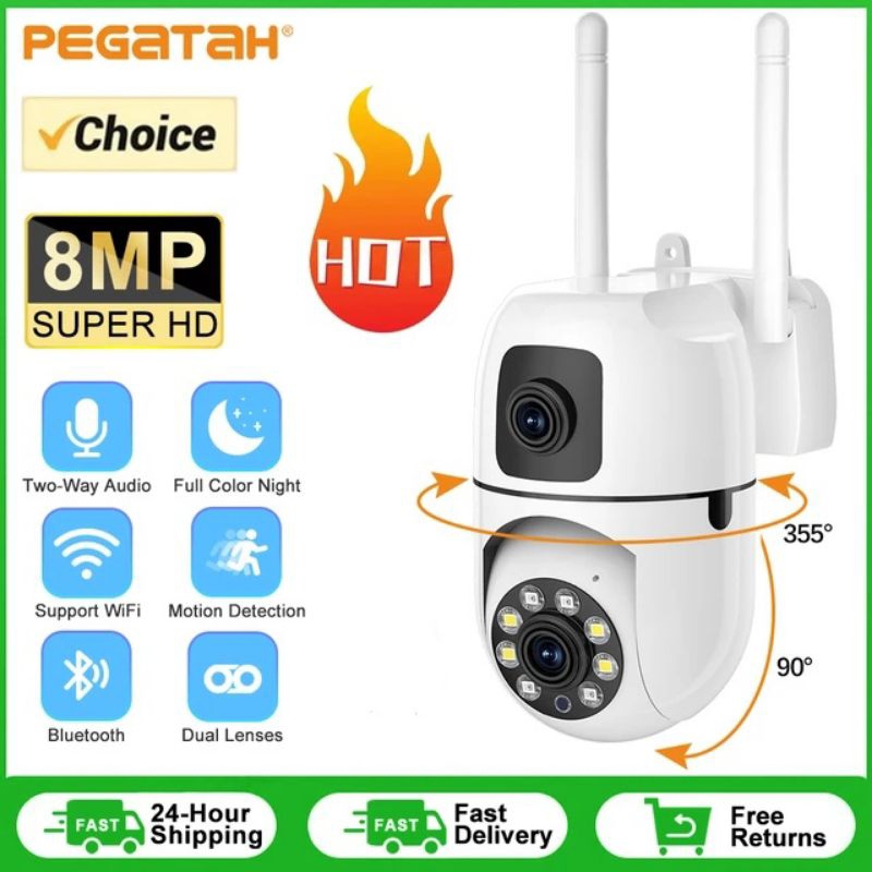 Jual New V380 8MP FULL HD Outdoor Wifi dual lensa Cctv Ip Camera ...