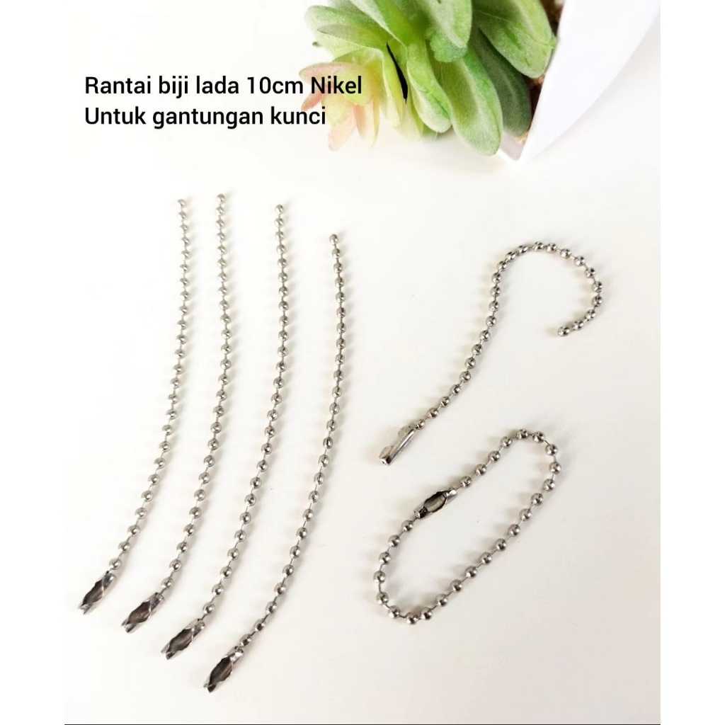 Jual [100 Pcs] Rantai rante kuku biji lada ring rantai kunci gantungan ...