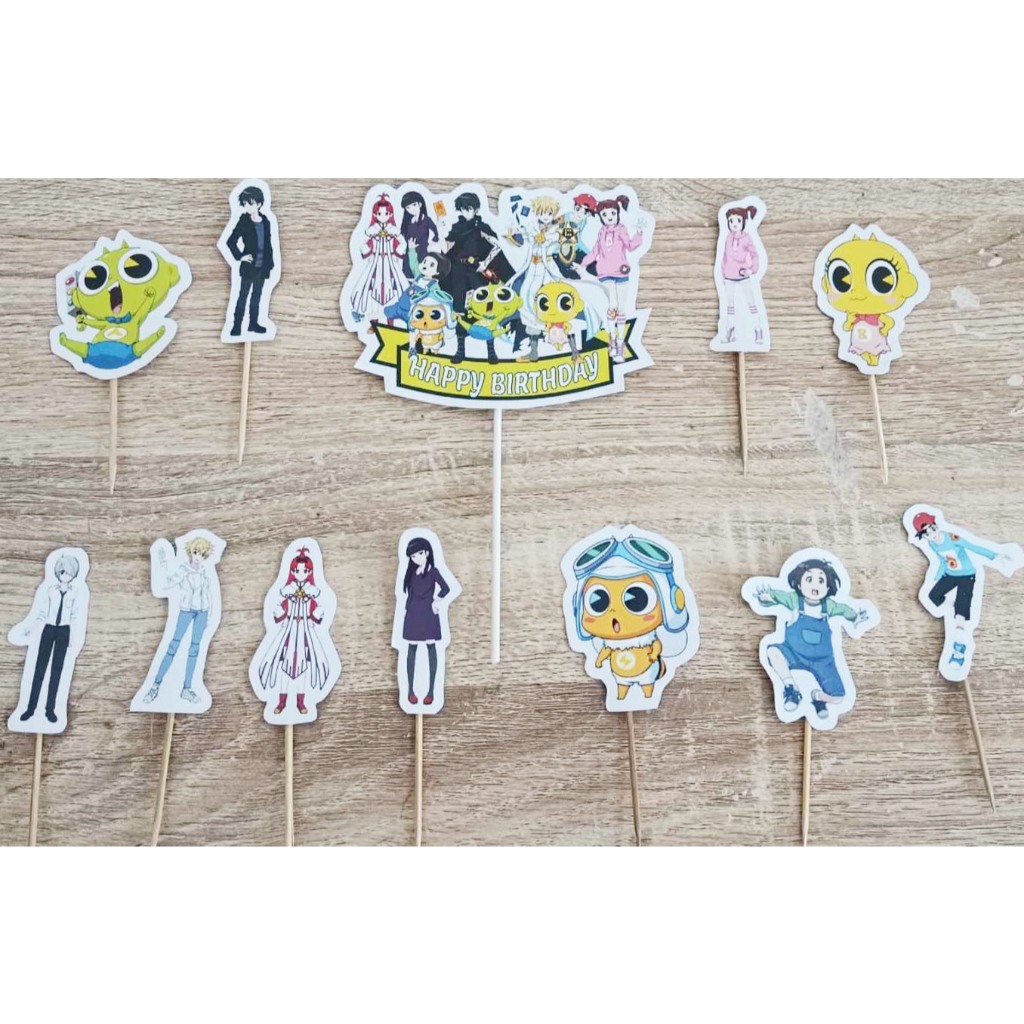 Jual Cake topper Shinbi the haunted house 1 set isi 12 pcs | Shopee ...