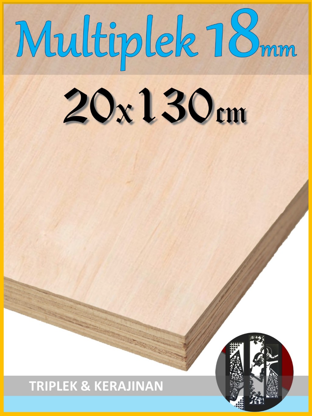 Jual Triplek 18mm 20x130 cm Multiplek MDF Melamin Blokmin Blokboard 18 ...