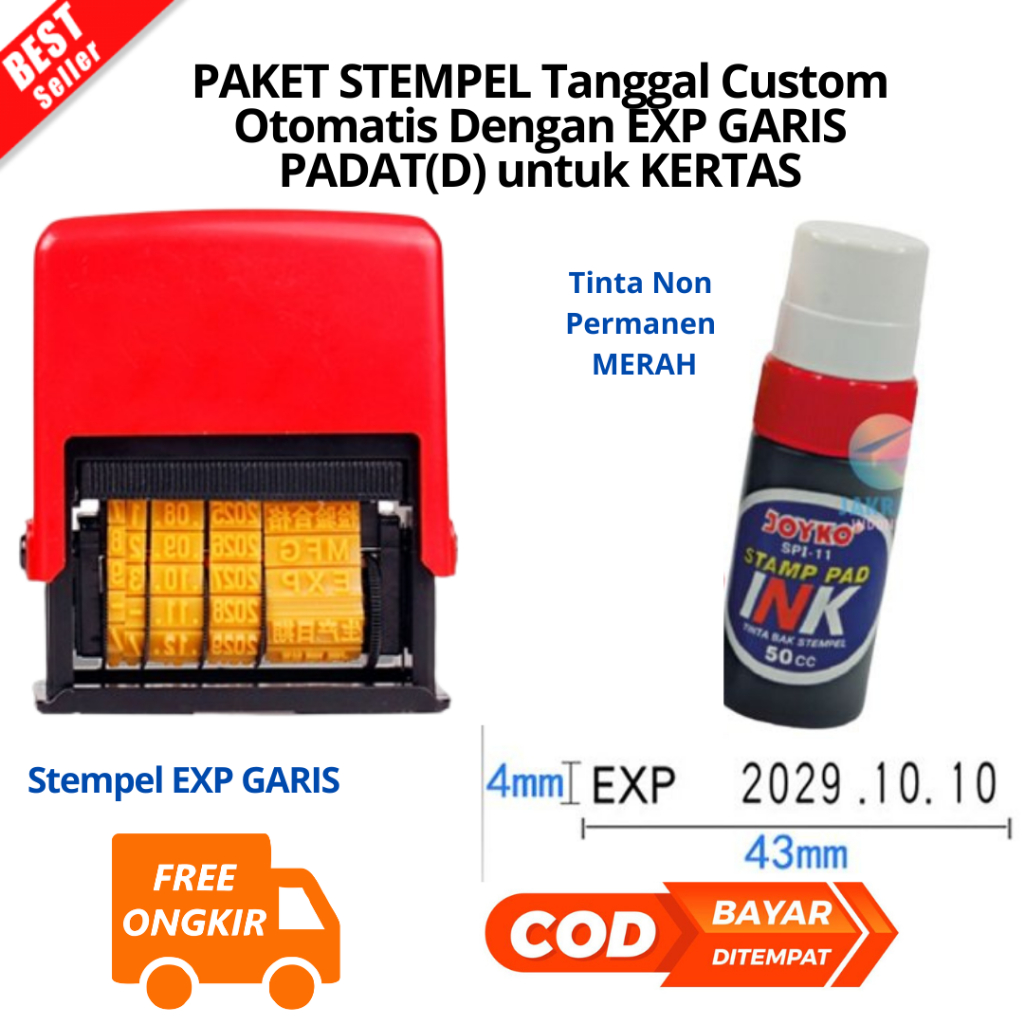 Jual [JIB] BAYAR DI TEMPAT Stempel Tanggal Otomatis Dengan EXP Stempel ...