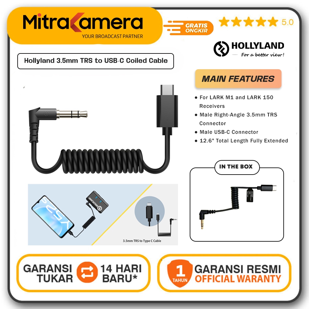 Cavo Adattatore Audio Hollyland 3.5mm A USB-C Per Microfono Lark M1/150 - Compatibile Con Android - Foto 2