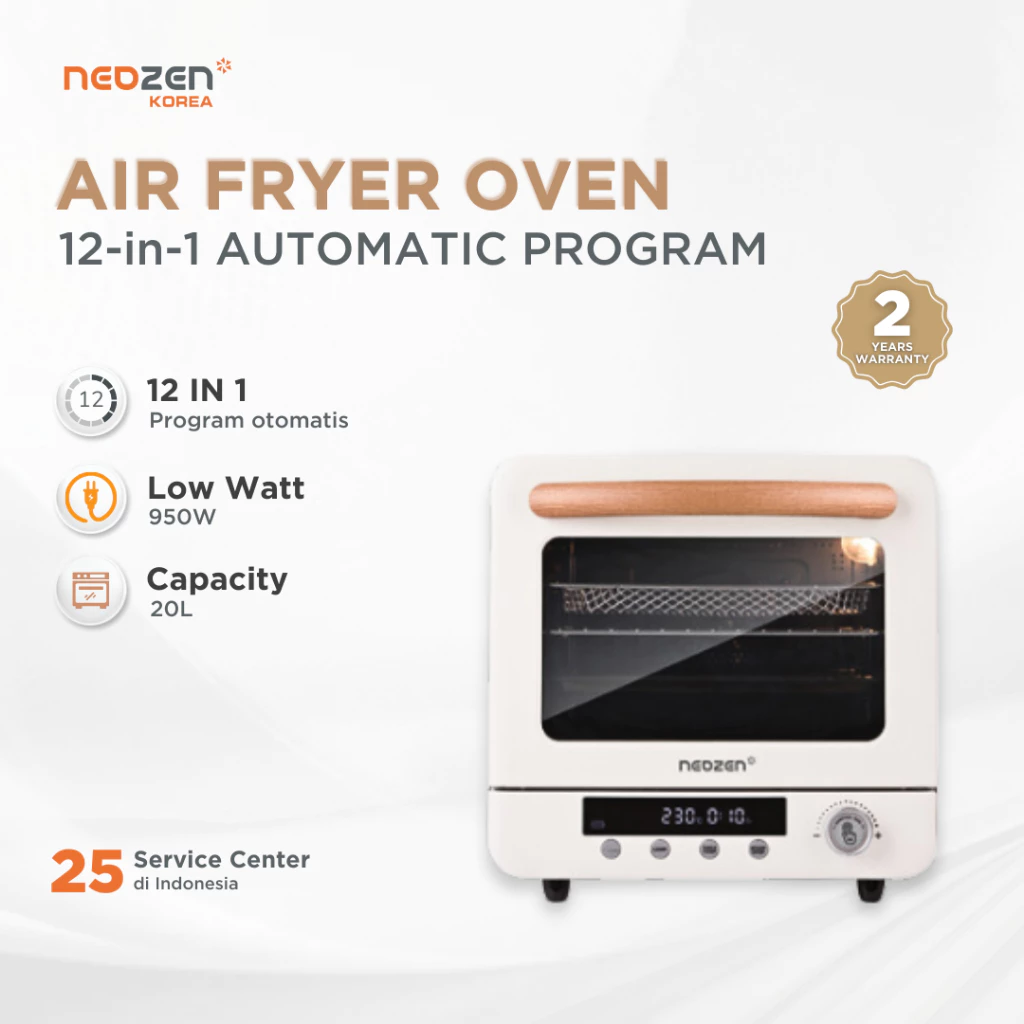 Neozen Air Fryer Oven - Low Watt 20Liter - IVORY