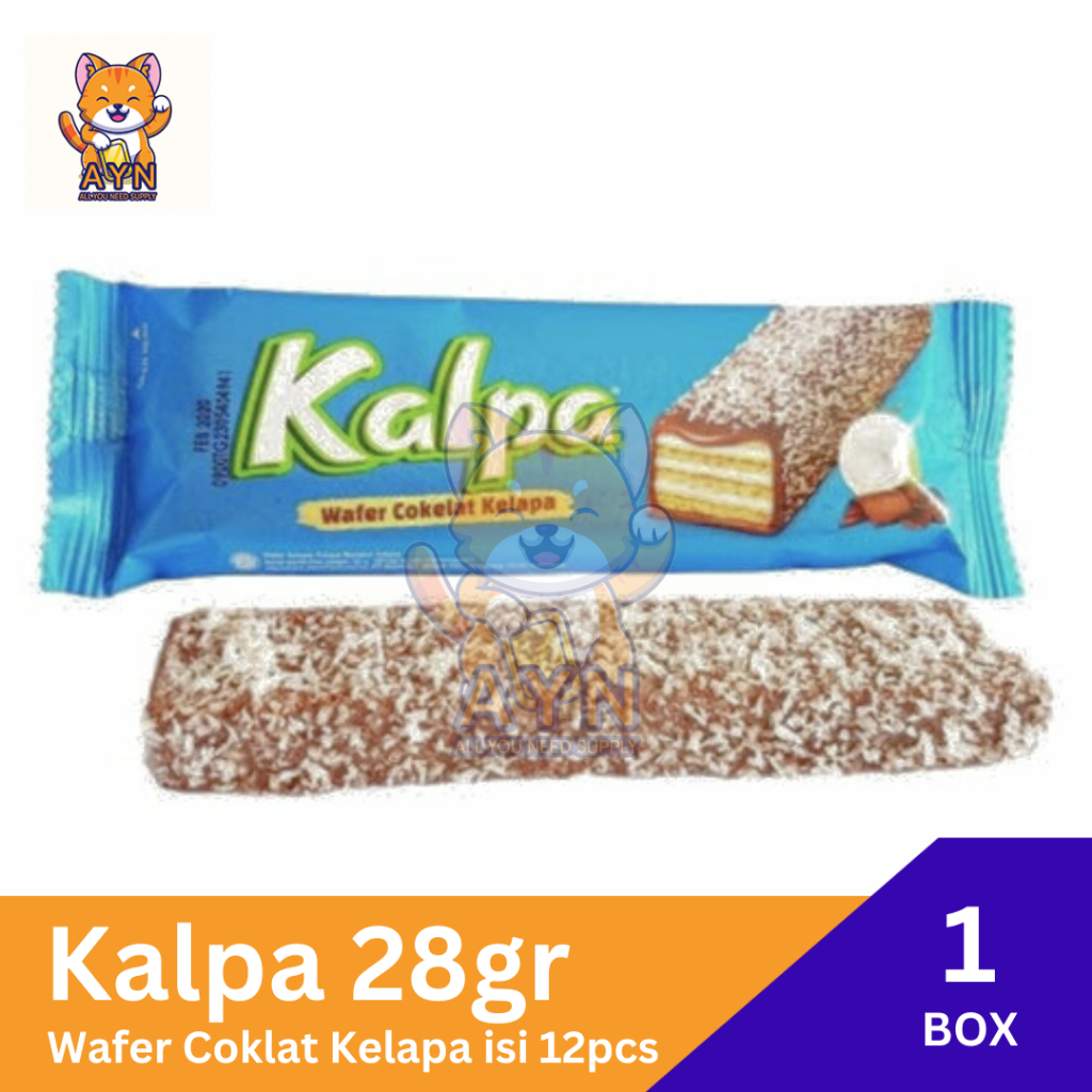 Jual Kalpa Wafer Coklat Kelapa 28gr (1 box isi 12) | Shopee Indonesia