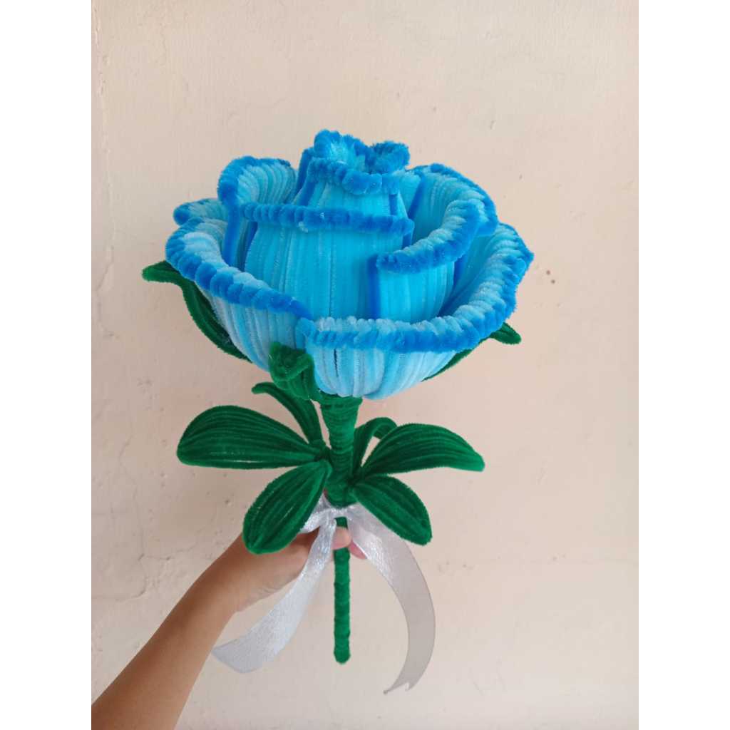Jual Giant Rose | Ready Stock Big Rose Pipe Cleaner | Bunga Kawat Bulu ...