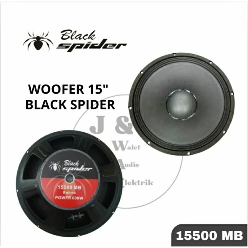 Jual SPEAKER KOMPONEN 15 INCH BLACK SPIDER 15500 MB WOOFER BLACK SPIDER ...