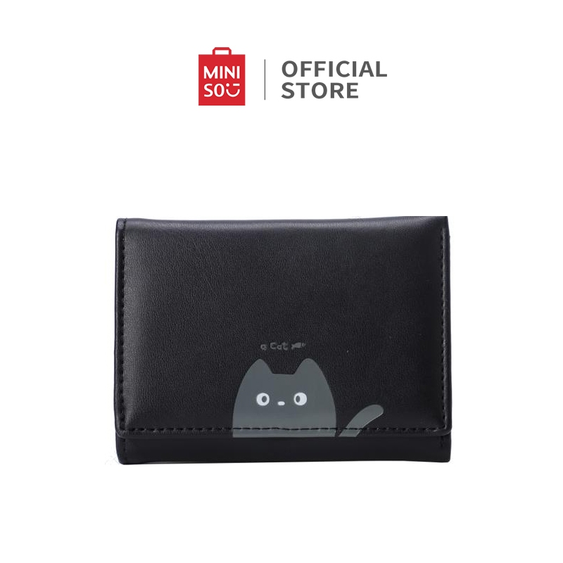 Jual Miniso Dompet Wanita Women's Wallet Cute Kitten Short Tri