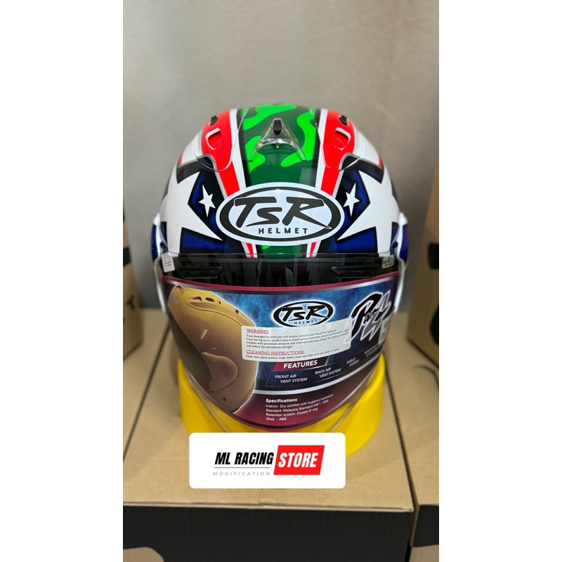 Jual HELM HELMET TSR RAM MOTIF NICKY HAYDEN HAYDEN FLAG NEW
