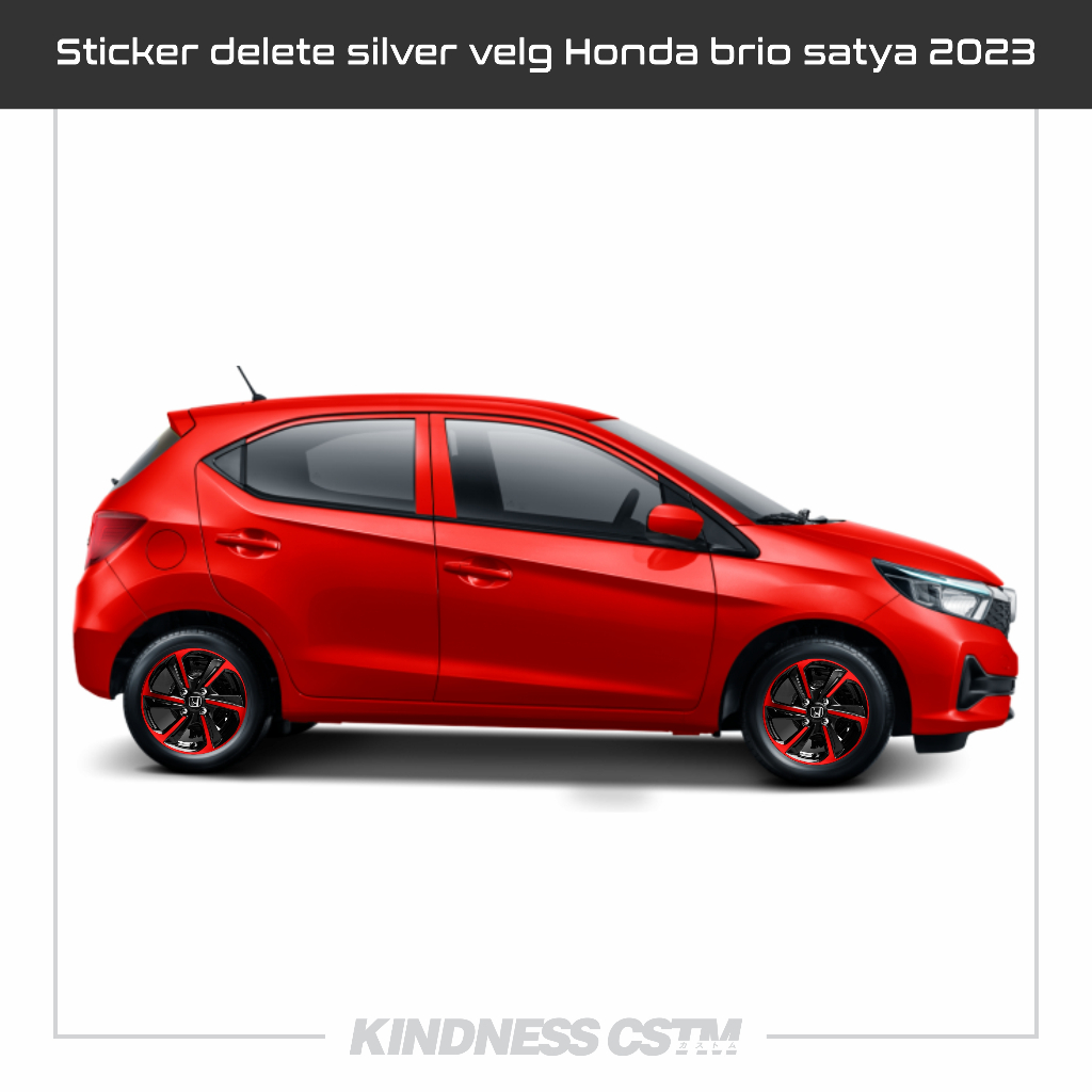 Jual Sticker delete silver velg Honda brio satya 2023-2024 facelift ...