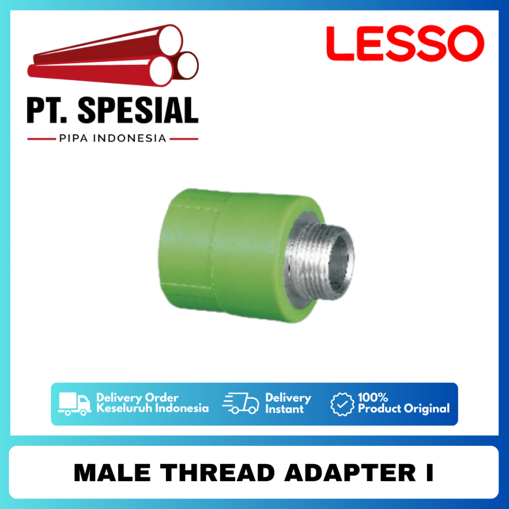 Jual Sock Drat Luar PPR Lesso DN20 × 1/2