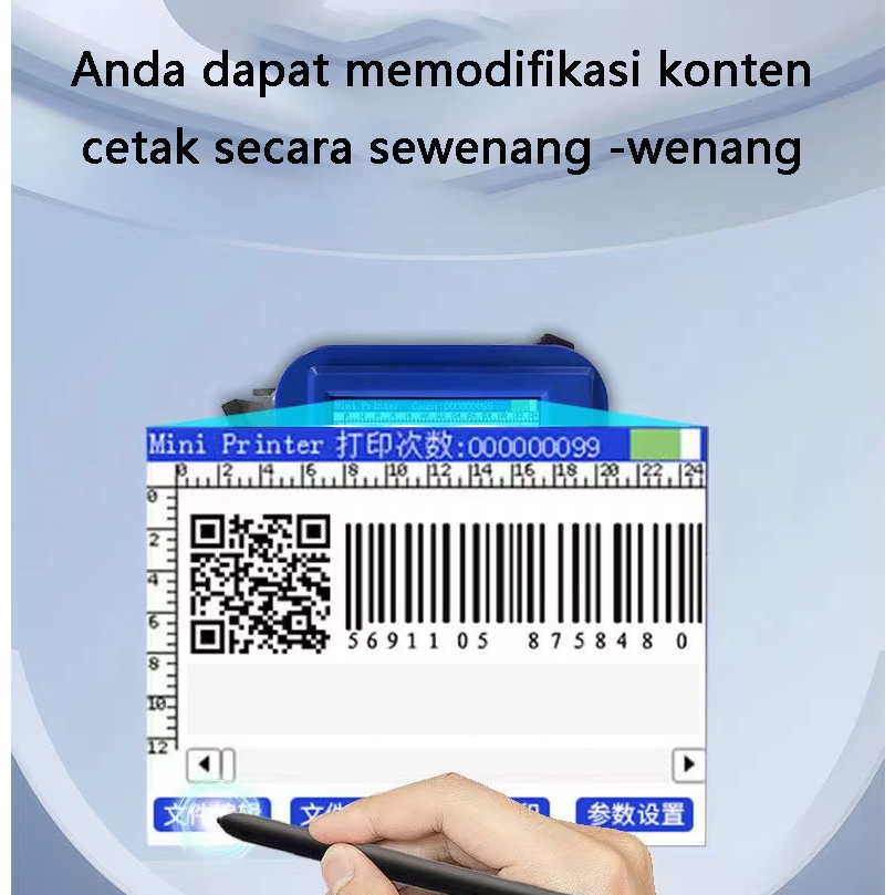 Jual Printer inkjet Cekung Genggam Mini Portable Mesin Expiry cetak ...