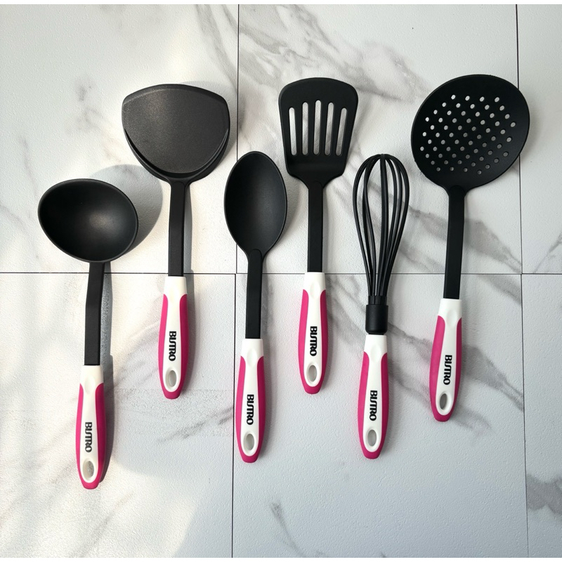 KITCHEN TOOL BISTRO BO-NY 1306 6PCS PLASTIC KITCHEN TOOL SET PURPEL