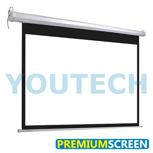 Jual Layar Proyektor 84 inch Rasio 1:1 Motorized - Screen Projector ...