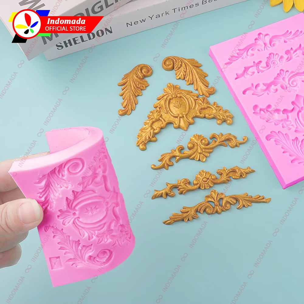 Jual Indomada Cetakan Fondant Silikon Renda Bunga Daun Bulu Eropah ...