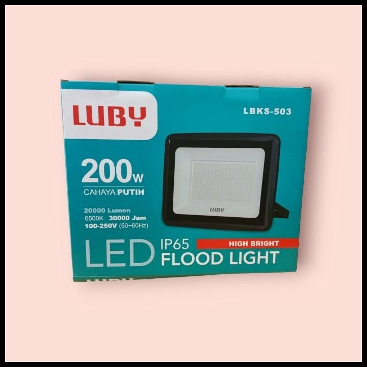 Jual Flood Light 200 watt LED Luby LBKS-503 Cahaya Putih 200W IP65