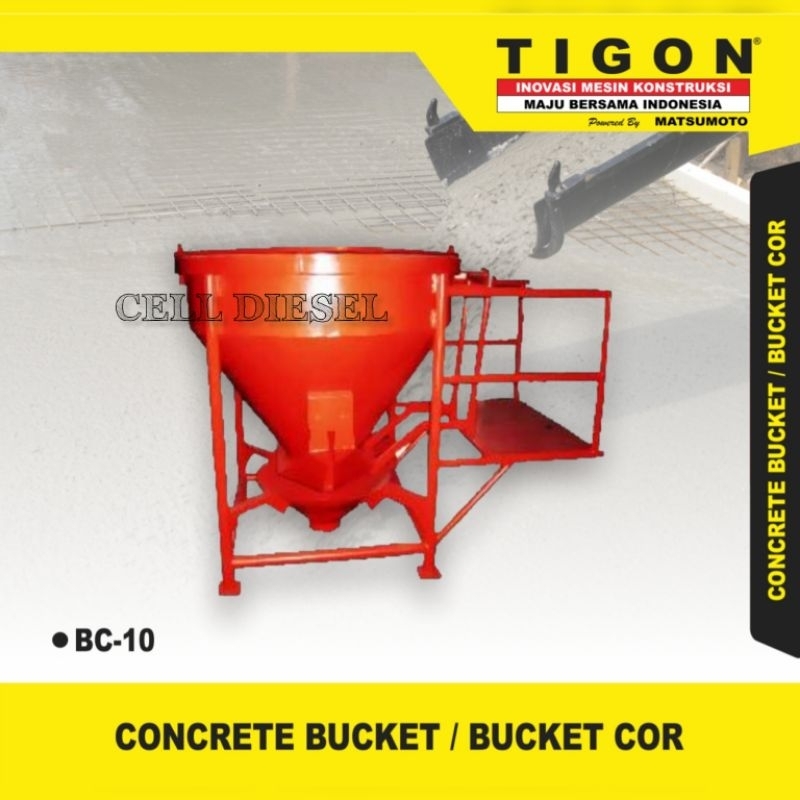 Jual Concrete Bucket / Bucket Cor TIGON BC-10 1000 Liter 1 M3 | Shopee ...