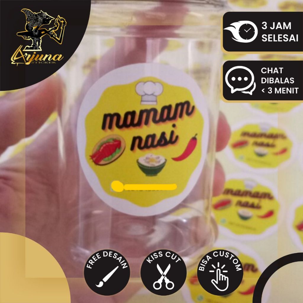 Jual SBC 2-6 Cetak Stiker Custom Label Kemasan Makanan Print Sticker ...