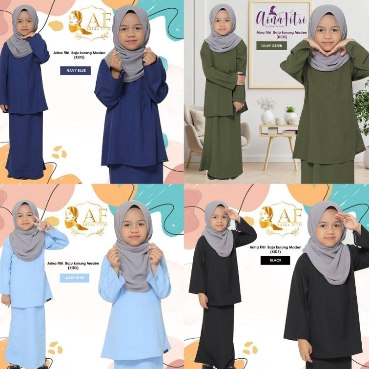Jual Hanya untuk anda BAJU KURUNG MELAYU KIDS MOTIF POLOS ANAK UMUR 3TH ...