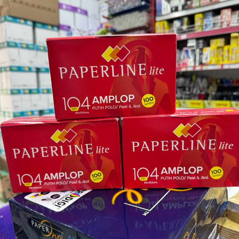 Jual amplop putih paperline lite 90 paperline lite 104 1 pak isi