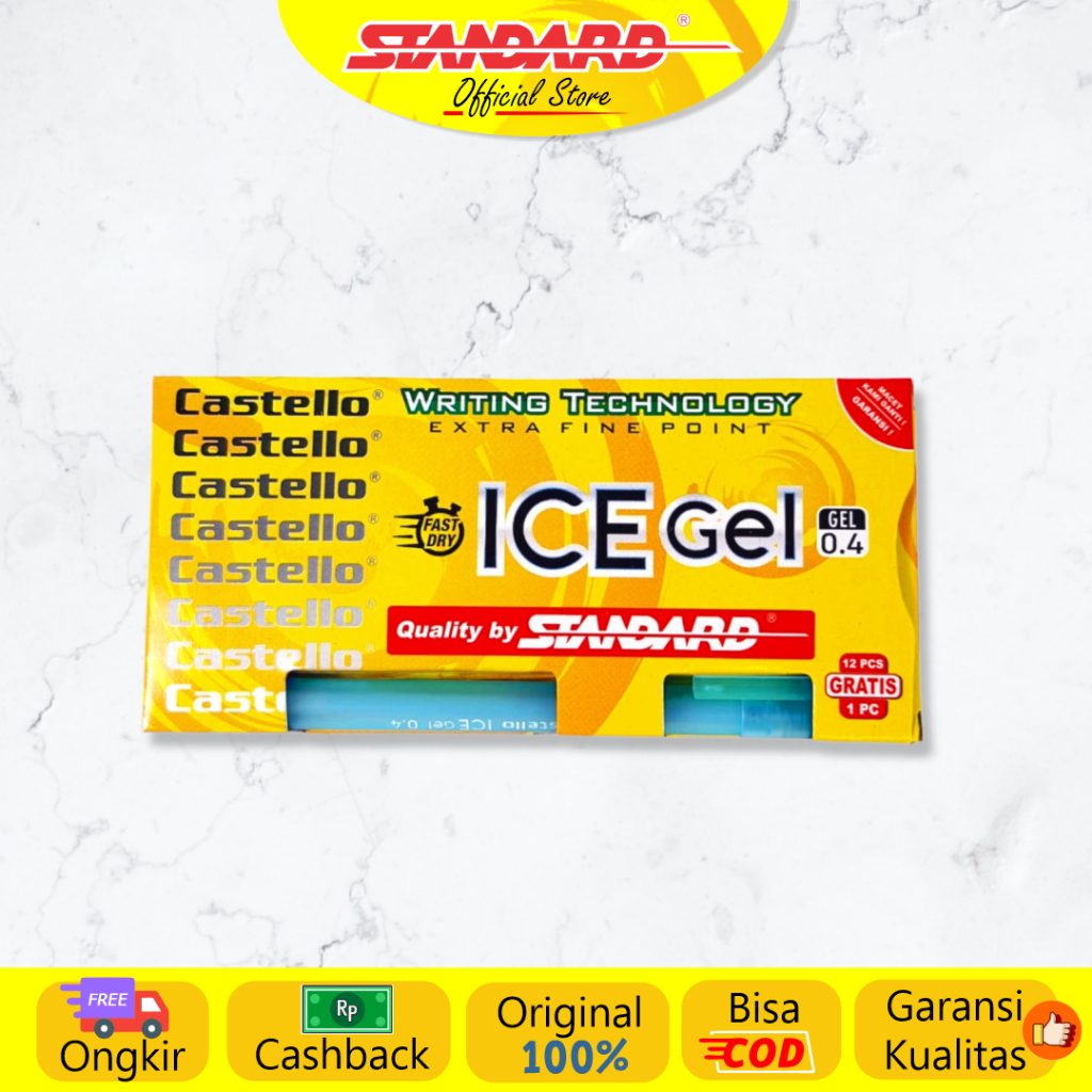 Standard - Pulpen Castello Ice Gel 0.4 ( Alat Tulis / Pen / Ballpoint / Pena ) (3)
