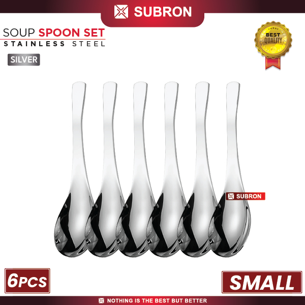 Jual SUBRON Soup Spoon Sendok Bebek Set 6pcs Sayur Kuah Bubur Alat ...