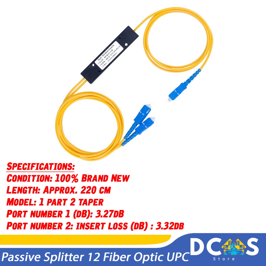Jual Passive splitter / pasif spliter 1:2 fiber optic SC /UPC High ...