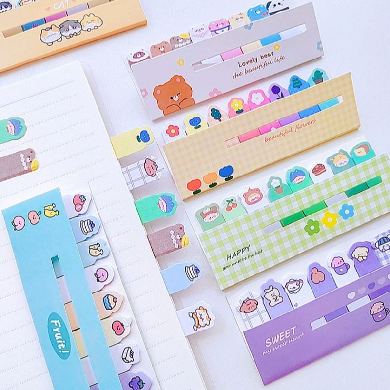 Jual Sticky Notes Karakter 8IN1 Tempelan Kertas Catatan 120 Lembar ...