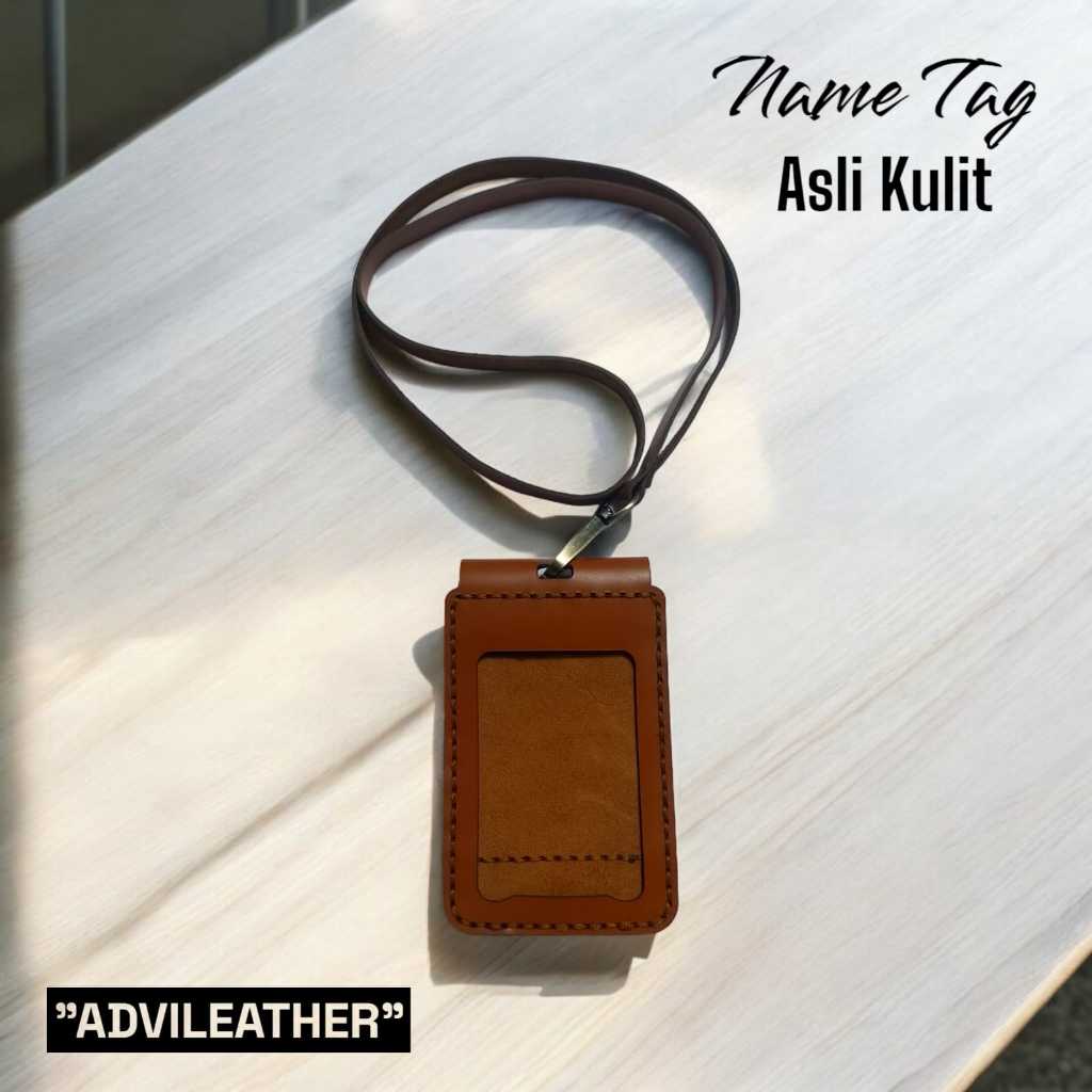 Jual NAME TAG / ID CARD ASLI KULIT MODEL TERBARU,NAGNET, FULL SET + BOX ...