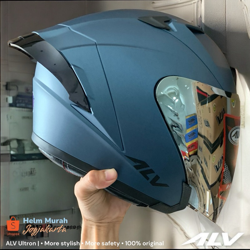 Jual [BISA COD] HELM HALF FACE ALV ULTRON PAKET GANTENG SPOILER ...