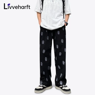 Livveharft-Celana Corduroy Hitam Pria Celana Panjang Pria Kulot