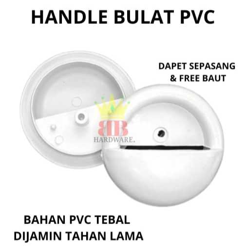 Jual HANDLE BULAT PVC PUTIH / HANDLE PINTU PVC BULAT | Shopee Indonesia