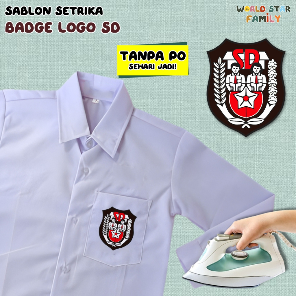 Jual Stiker Kain Sticker Sablon Setrika DTF Logo Emblem Bet Sekolah TK ...